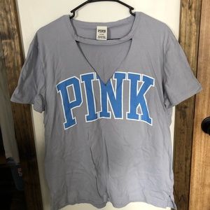 PINK Tee shirt with cut out design